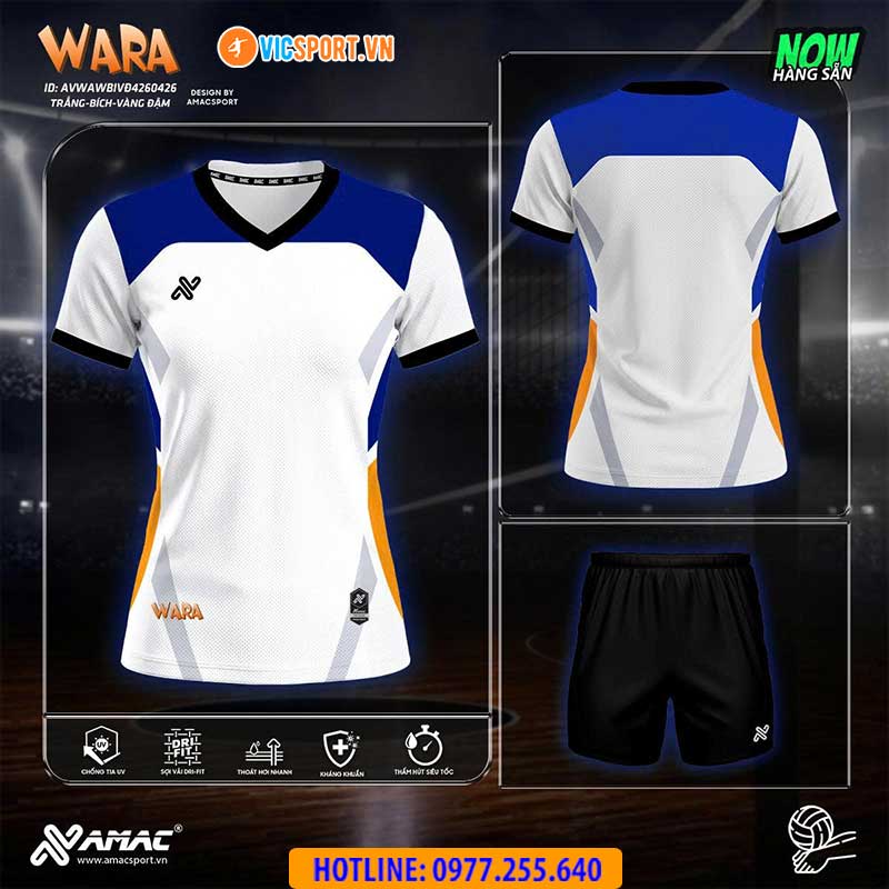 Quần áo bóng chuyền Amac Wara nam nữ - Hình ảnh 12