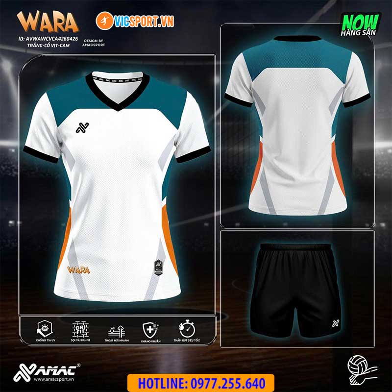 Quần áo bóng chuyền Amac Wara nam nữ - Hình ảnh 11