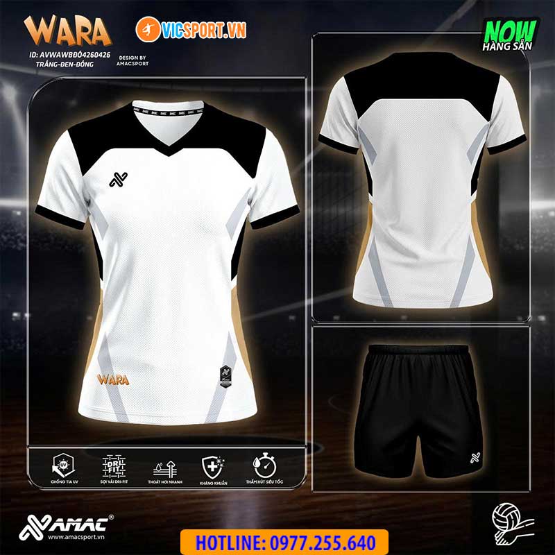 Quần áo bóng chuyền Amac Wara nam nữ - Hình ảnh 10