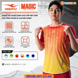 Áo đá banh KeepFly Magic màu đỏ
