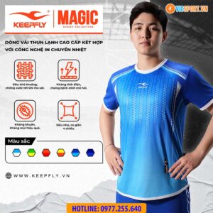 Áo đá banh KeepFly Magic màu xanh bích