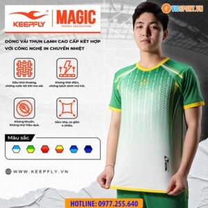 Áo đá banh KeepFly Magic màu xanh lá