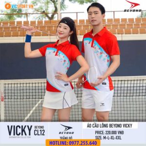 ÁO THỂ THAO ĐA NĂNG BEYONO VICKY CL12 - ĐỎ TRẮNG