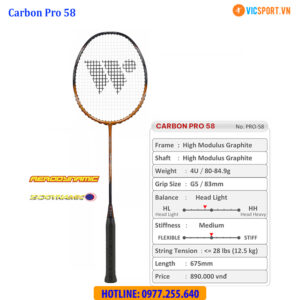 Khung vợt cầu lông Wish Carbon