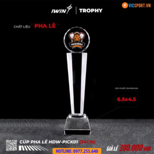 Cúp pha lê Pickleball iWin nhiều mẫu