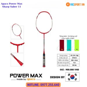 Khung vợt cầu lông Apacs Power Max Sharp Saber 11
