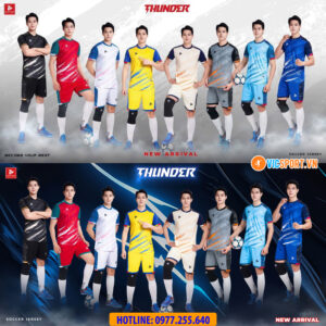 Áo đá banh không logo Justplay Thunder