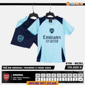 Áo đá banh trẻ em Strivend Clb Arsenal mùa giải 2024-2025