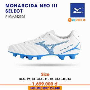 Giày đá banh chính hãng Mizuno Monarcida Neo 3 Select đế FG