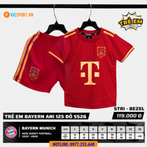 Áo đá banh trẻ em Strivend Clb Bayern mùa giải 2025-2026