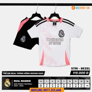 Áo đá banh trẻ em Strivend Clb Real Madrid mùa giải 2024-2025