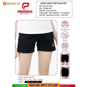 Quần cầu lông nữ đa năng Donex ASC 875
