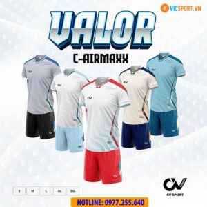 Áo đá banh không logo CV Valor