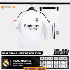 Áo đá banh Clb Real Madrid SS26 Strivend