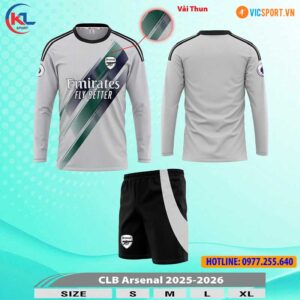 Áo đá banh tay dài Clb Arsenal mùa giải 2025-2026
