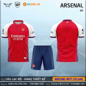 Áo bóng đá thiết kế Clb Arsenal mùa giải 2025-2026