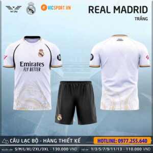 Áo bóng đá thiết kế Clb Real Madrid mùa giải 2025-2026