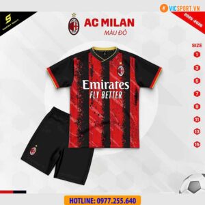 Áo đá banh trẻ em Clb AC Milan mùa giải 2025-2026