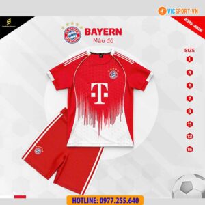 Áo đá banh trẻ em Clb Bayern mùa giải 2025-2026