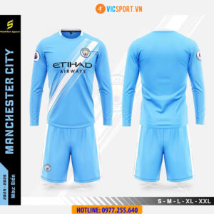 Áo đá banh tay dài Clb Man City mùa giải 2025-2026
