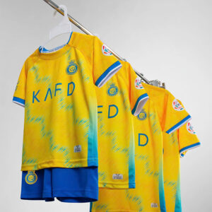 Quần áo bóng đá trẻ em thiết kế Clb Al Nassr mùa giải 2025-2026
