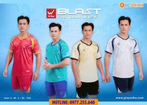Áo đá banh không logo Wika Blast