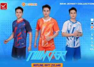 Áo đá banh không logo Wika Thunder