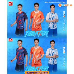 Áo đá banh không logo Wika Thunder