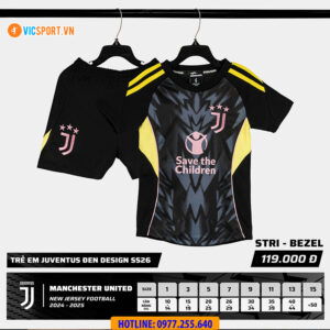 Áo đá banh trẻ em Strivend Clb Juventus SS26 mùa giải 2025-2026