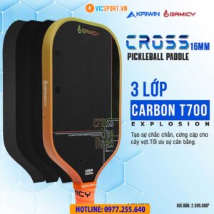 Vợt pickleball Gamicy Cross G-Pro Carbon T700