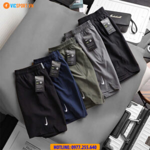 Quần đùi nam lưng thun logo nike thêu