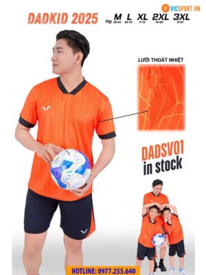 Áo đá banh không logo Vina Authentic Dadkid