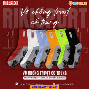 Vớ chống trượt Riki cổ trung