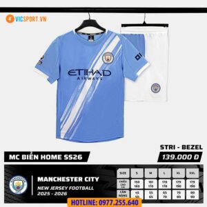 Áo đá banh Strivend Clb Man City SS26 mùa giải 2025-2026