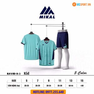 Áo đá banh trẻ em Mikal Ravid 3.0