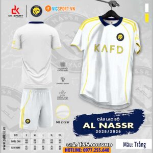 Áo đá banh Clb Al Nassr mùa giải 2025-2026 vải mè