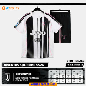 Áo đá banh Strivend Clb Juventus SS26 mùa giải 2025-2026