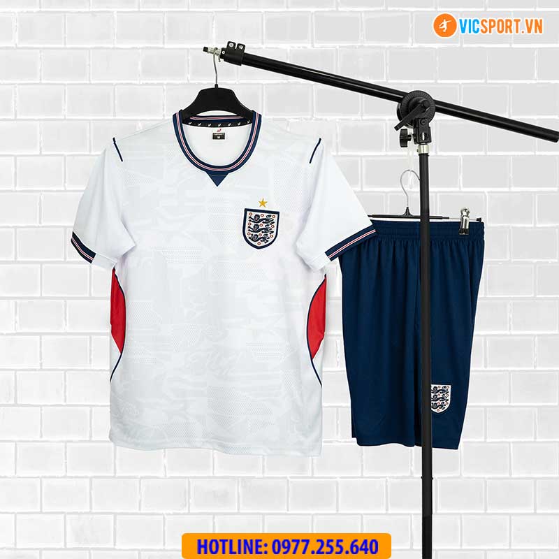 Áo đá banh đội tuyển Anh WC 2026 vải thun lạnh - Hình ảnh 7