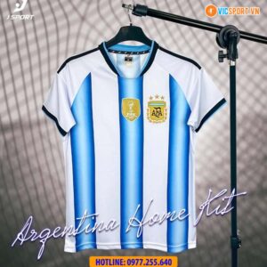 Áo đá banh đội tuyển Argentina 2025–2026 vải thun lạnh