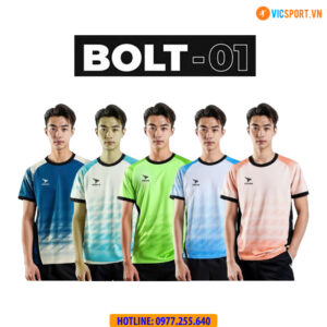 Áo đá banh không logo Domin Bolt 01