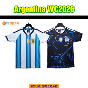 Áo đá banh trẻ em đội tuyển Argentina WC 2026