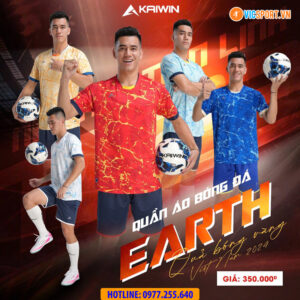 Áo đá banh không logo Kaiwin Earth