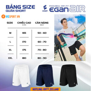 Quần thể thao pickleball Egan Air đa năng
