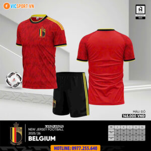 Áo đá banh đội tuyển Bỉ WC 2026 vải mè