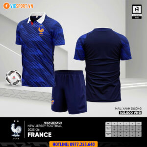 Áo đá banh đội tuyển Pháp WC 2026 vải mè
