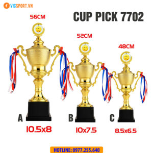 Cúp pickleball kim loại iWin 7702