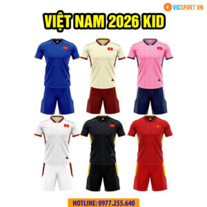 Áo đá banh trẻ em đội tuyển Việt Nam 2026
