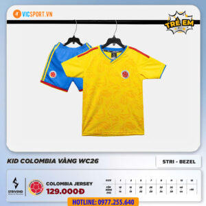 Áo đá banh trẻ em đội tuyển Colombia WC 2026