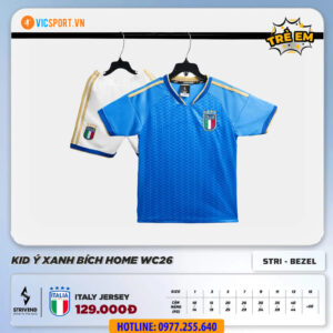 Áo đá banh trẻ em đội tuyển Italia WC 2026