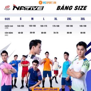 Áo đá banh không logo CP Native